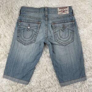 True Religion Blue Jean Shorts Straight Size 32